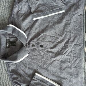 Forever 21 Charcoal Button-Up Polo